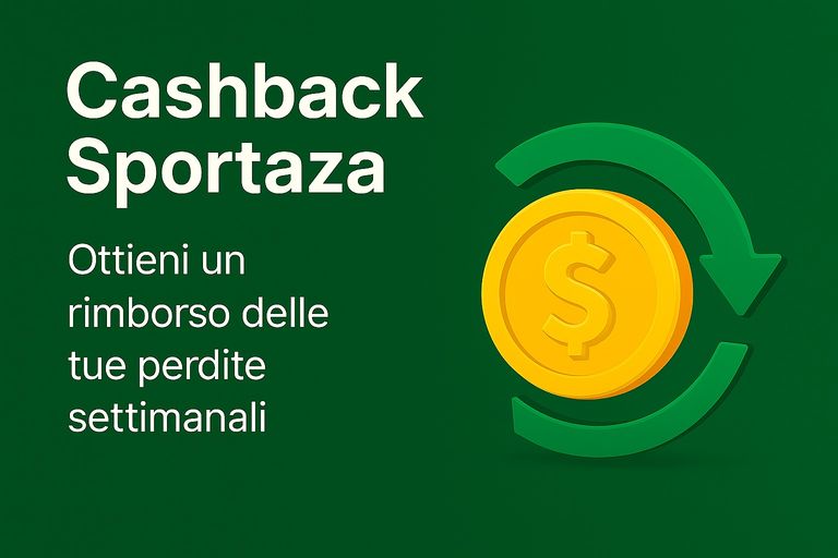 Cashback settimanale Sportaza: rimborso di una parte delle perdite